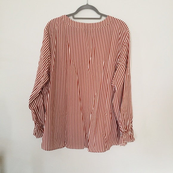 Shein  pink striped 3XL top with puff sleeve - Picture 4 of 8